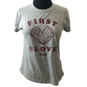 Baseballism Women’s First GLove T-Shirt NEW Size S Baseball Softball Sporty